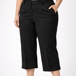 Terra Sky black trousers, size 16W, stretch capri, casual elegant women's